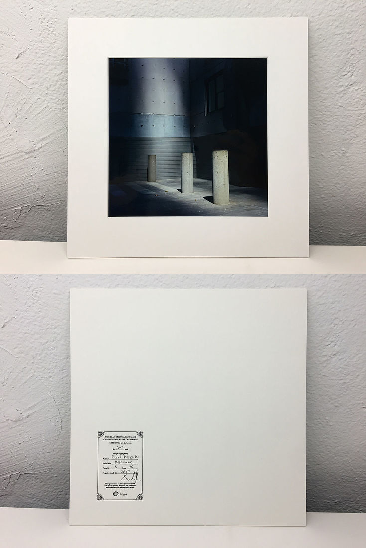 Pavel Kosenko. Portfolio. Prints. 20x20 cm (30x30 cm with carton), copy 3/10 Melbourne, Australia, March 2017. Original hand-made chromogenic print. Kodak Premier glossy paper. Mounted with acid free carton. Numbered and signed by author. 20x20 cm (30x30 cm with carton), copy 3/10.