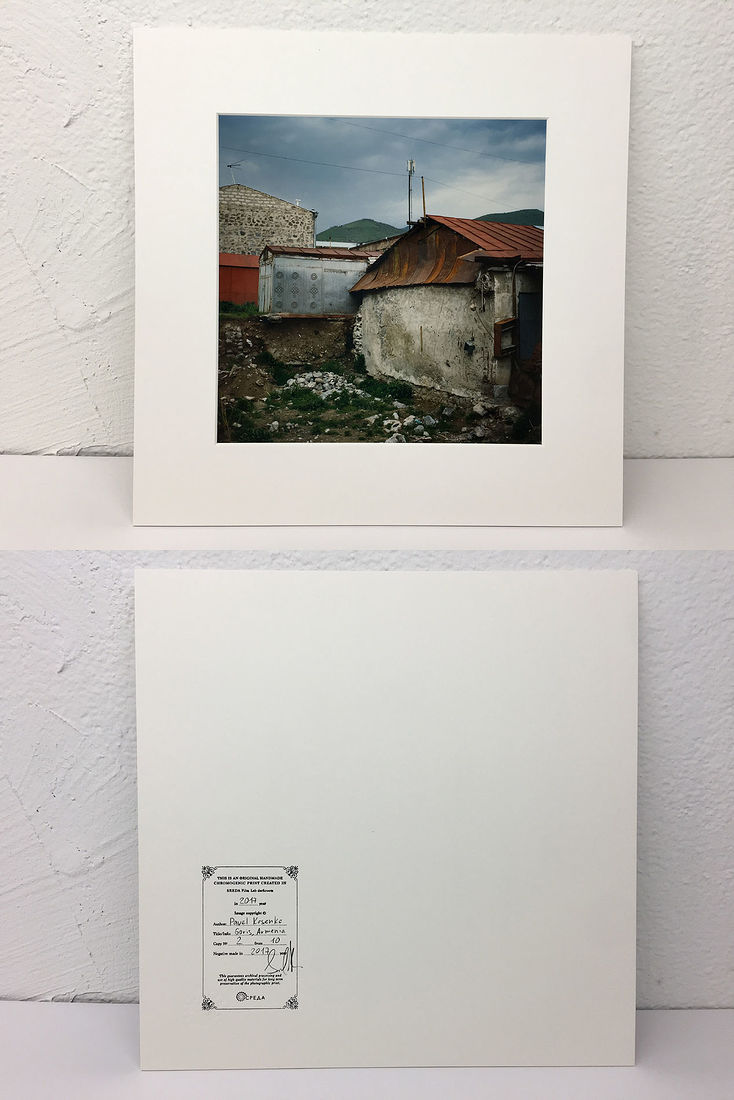 Pavel Kosenko. Portfolio. Prints. 20x20 cm (30x30 cm with carton), copy 2/10 Goris, Armenia, May 2017. Original hand-made chromogenic print. Kodak Premier glossy paper. Mounted with acid free carton. Numbered and signed by author. 20x20 cm (30x30 cm with carton), copy 2/10.