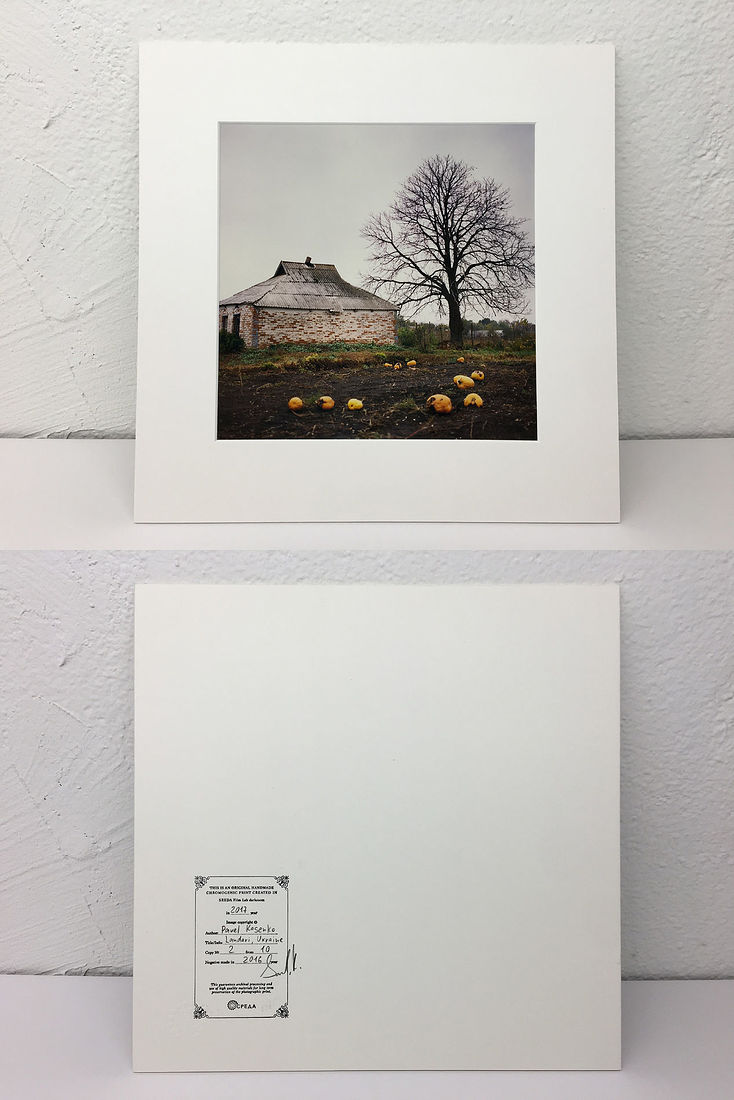 Pavel Kosenko. Portfolio. Prints. 20x20 cm (30x30 cm with carton), copy 2/10 Landari, Ukraine, October 2016. Original hand-made chromogenic print. Kodak Premier glossy paper. Mounted with acid free carton. Numbered and signed by author. 20x20 cm (30x30 cm with carton), copy 2/10.