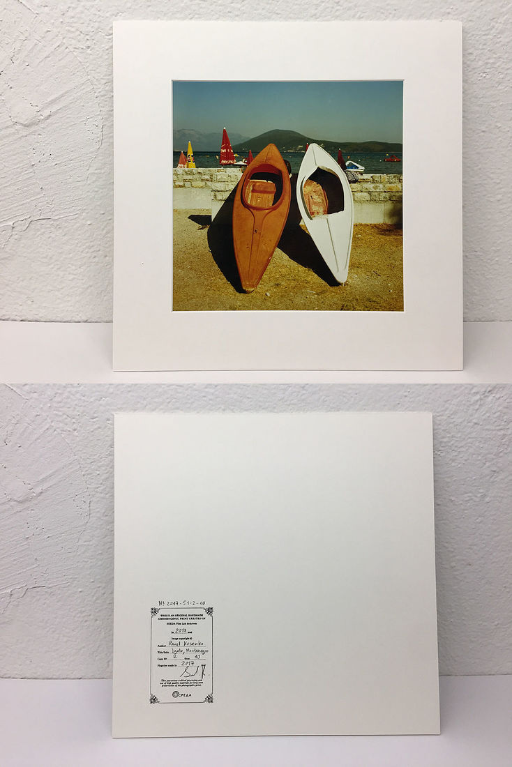 Pavel Kosenko. Portfolio. Prints. 20x20 cm (30x30 cm with carton), copy 2/10 Igalo, Montenegro, July 2017. Original hand-made chromogenic print. Kodak Premier glossy paper. Mounted with acid free carton. Numbered and signed by author. 20x20 cm (30x30 cm with carton), copy 2/10.